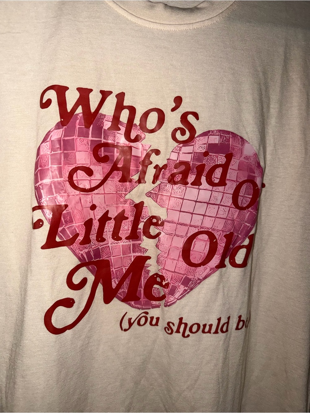 Women’s Small T-Shirt with Pink Heart Print - Picture 2 of 4